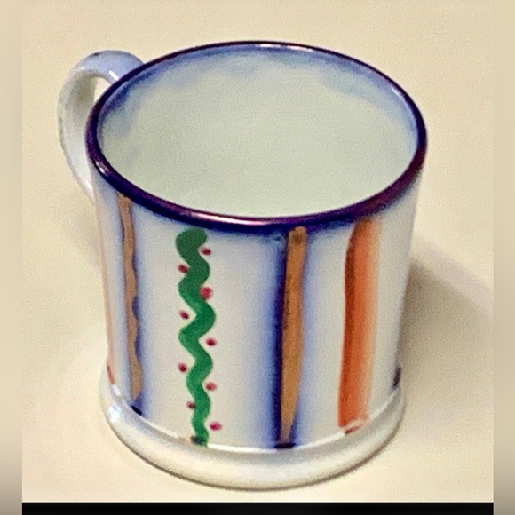 Gaudy Welsh Vertical Lustre Stripe Drysau Wagon Wheel Variant Child’s Cup Mug - Picture 4 of 10